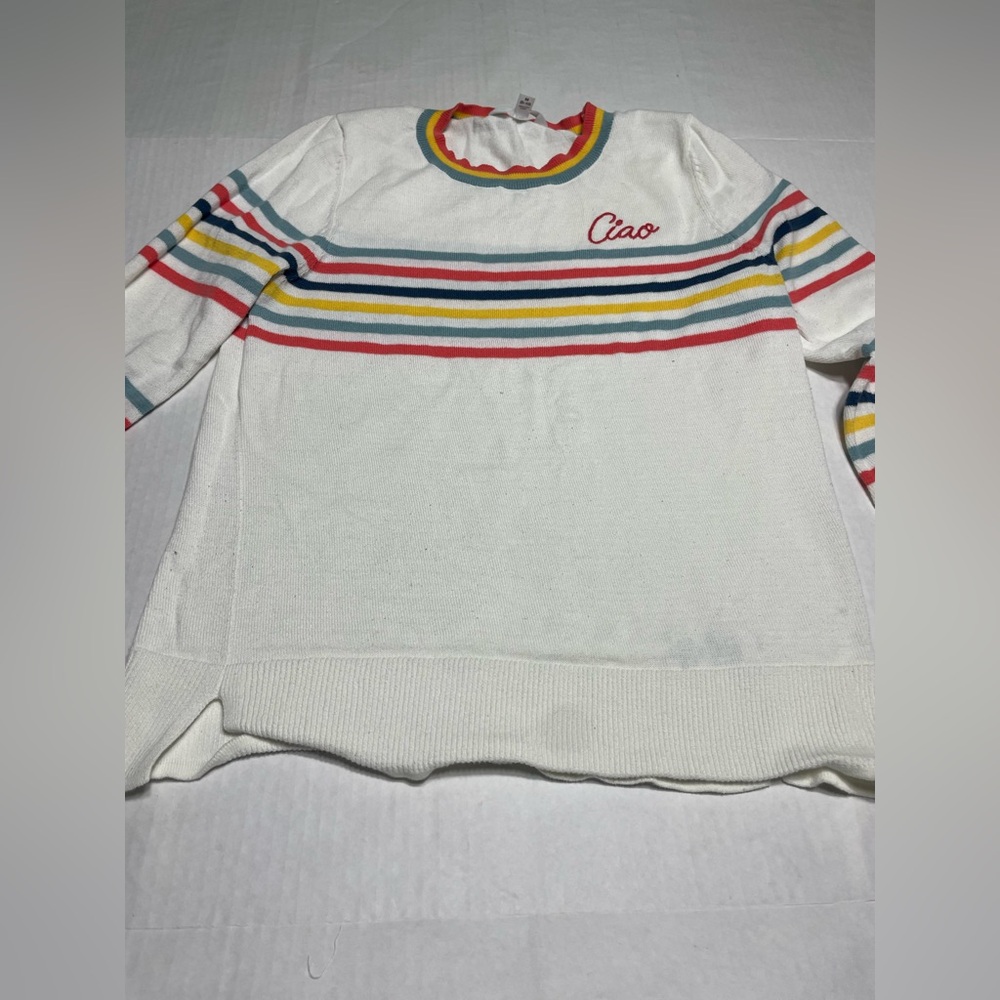 Long sleeve Time and True sweater Ciao with vibrant colors size‎ m 8-10